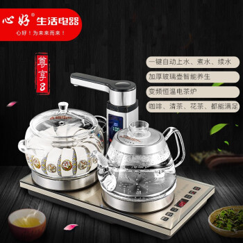 心が良い（xinhao）インテジ全自動的に水道と電気のケトに厚いホウ素のシリコのガラスのスープ沸かしますか？